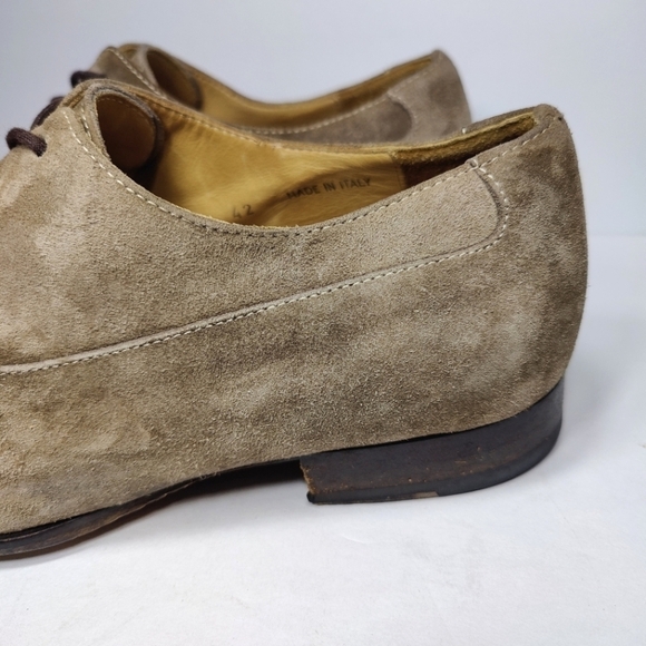 Harrys of London Grey Olive Suede Leather Oxford Mens Dress Shoes Lace-up Size 9 main image 9